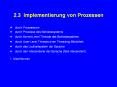 2.3 Implementierung von Prozessen PowerPoint PPT Presentation