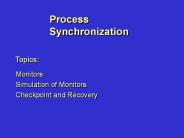Process Synchronization