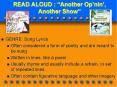 READ ALOUD :  PowerPoint PPT Presentation