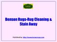 Benson Rugs-Rug Cleaning & Stain Away PowerPoint PPT Presentation