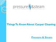 Things To Know About Carpet Cleaning