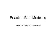 Reaction Path Modeling