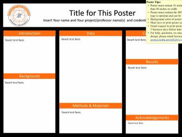 Title for This Poster