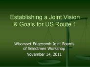 Establishing a Joint Vision
