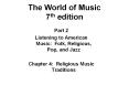 The World of Music 7th edition PowerPoint PPT Presentation