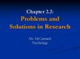 Chapter 2.2: Problems and Solutions in Research PowerPoint PPT Presentation