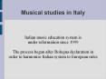 Musical studies in Italy PowerPoint PPT Presentation