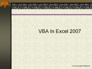 Learn VBA-EXCEL-2007 with Myassignmenthelp.net