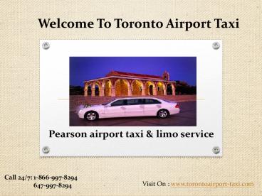 Toronto pearson airport limo service