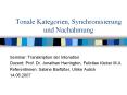 Tonale Kategorien, Synchronisierung und Nachahmung PowerPoint PPT Presentation