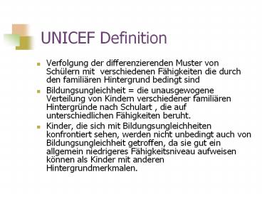 UNICEF Definition