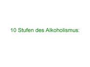 10 Stufen des Alkoholismus: