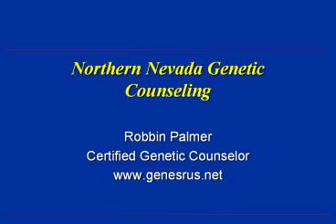 Northern Nevada Genetic Counseling