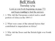 Bell Work Tuesday 5/19