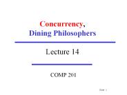 Concurrency, Dining Philosophers Lecture 14