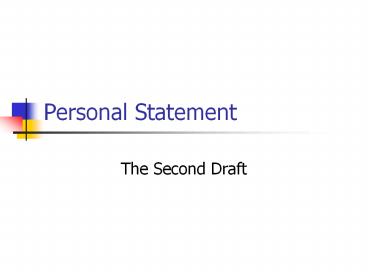 Personal Statement