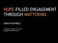 HOPE-FILLED ENGAGEMENT THROUGH MATTERING PowerPoint PPT Presentation