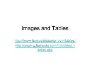 Images and Tables