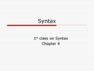Syntax