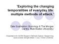 Exploring the changing temporalities of everyday life: multiple methods of attack. PowerPoint PPT Presentation
