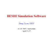 BESIII Simulation Software