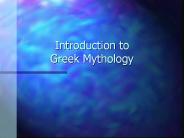 Introduction to Greek Mythology