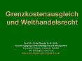 Grenzkostenausgleich und Welthandelsrecht PowerPoint PPT Presentation