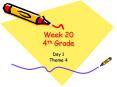 Week 20 4th Grade PowerPoint PPT Presentation
