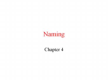 Naming