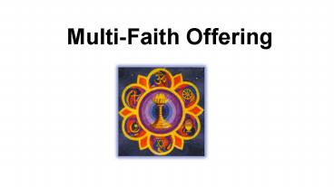 Multi-Faith Offering