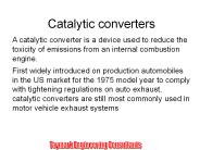Catalytic converters
