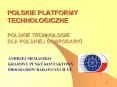 POLSKIE%20PLATFORMY%20TECHNOLOGICZNE%20POLSKIE%20TECHNOLOGIE%20DLA%20POLSKIEJ%20GOSPODARKI PowerPoint PPT Presentation