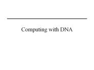 Computing with DNA