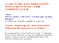1st GRA-WORLD BANK WORKSHOP ON INNOVATION SYSTEMS AT THE COMMUNITY LEVEL Theme  PowerPoint PPT Presentation