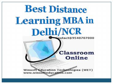 Best Distance Learning MBA in Delhi @9540707000