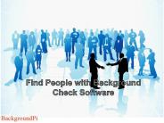 Find People with Background Check Software