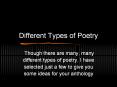 Different Types of Poetry PowerPoint PPT Presentation