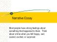 Narrative Essay PowerPoint PPT Presentation