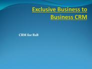 Exclusive Business to Business System