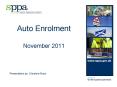 Auto Enrolment November 2011 PowerPoint PPT Presentation