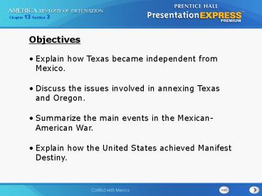 Conflict with Mexico