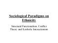 Sociological Paradigms on Ethnicity PowerPoint PPT Presentation