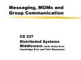 Messaging, MOMs and Group Communication PowerPoint PPT Presentation