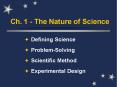 Ch. 1 - The Nature of Science PowerPoint PPT Presentation