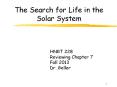 The Search for Life in the Solar System PowerPoint PPT Presentation