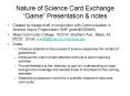 Nature of Science Card Exchange  PowerPoint PPT Presentation