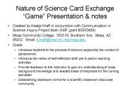 Nature of Science Card Exchange 
