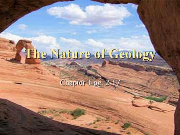 The Nature of Geology