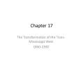 The Transformation of the Trans-Mississippi West PowerPoint PPT Presentation