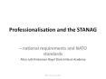 Professionalisation and the STANAG PowerPoint PPT Presentation